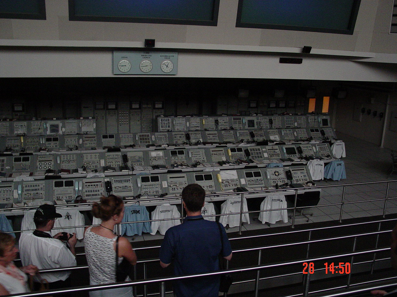 Mockup Saturn V launch control centre at KSC